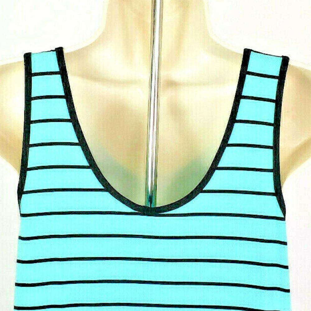 Kensie Casual Tank Dress Blue Stripe XL Pullover - Picture 5 of 9